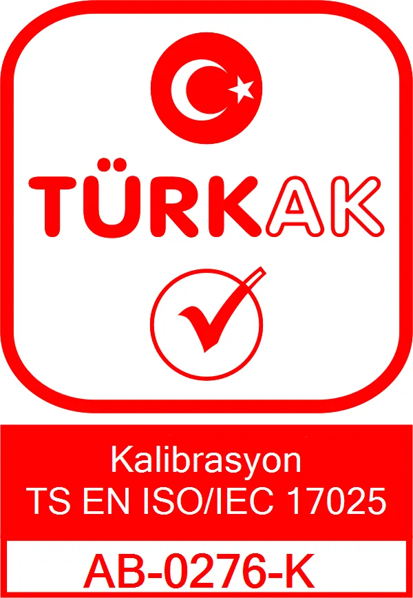 TÜRKAK akreditasyon markası — Kalibrasyon, TS EN ISO/IEC 17025, AB-0276-K